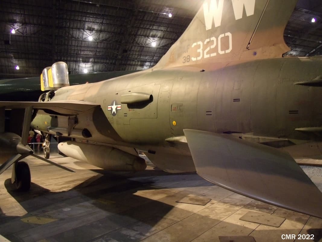F-105G Wild Weasel aft fuselage, looking forward