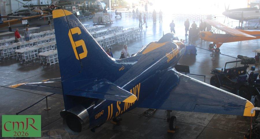 A4D-1/A-4A BuNo 139947 displayed as a Blue Angels aircraft at MAPS. Overhead view.