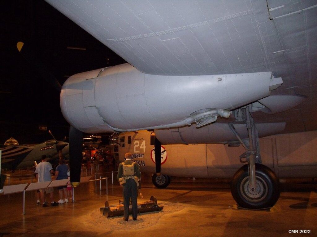B-24D engine nacelle and main landing gear