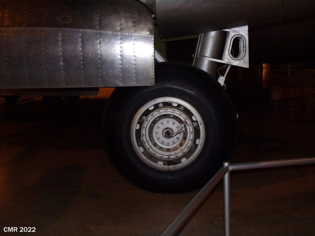 Side view B-29 main gear closeup