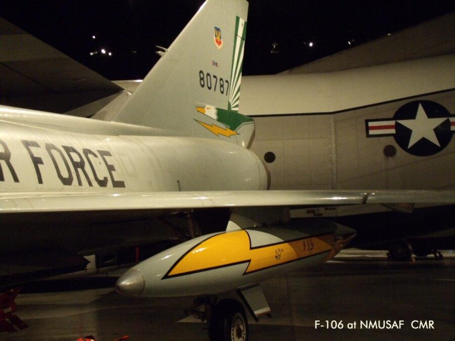 F-106 view of tail and aft fuselage