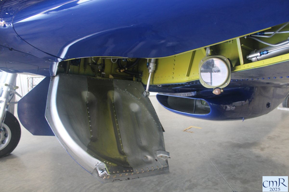 View of a P-51C Mustang main landing gear well